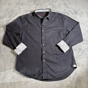 Robert Graham Windsor Classic Fit All Over Print Flip Cuff Button LS Shirt 2XL